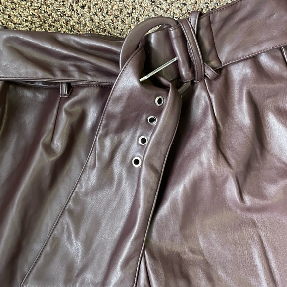 BCBG Faux Leather Chocolate Skinny Pants - Picture 2 of 4